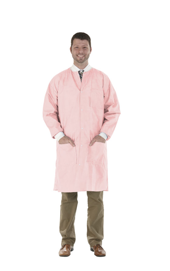 Coat Lab High Performance SafeWear Protective Pretty Pink Disposable (12/BG 5BG/CS) by Medicom, Inc.  ID 8108-B